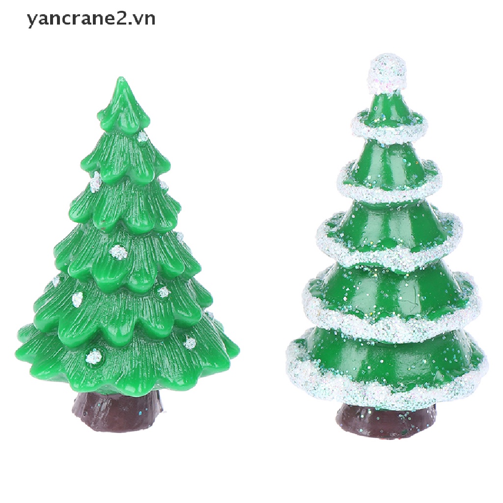 Mô Hình Cây Thông Giáng Sinh Mini Bằng Nhựa resin Trang Trí Thủ Công