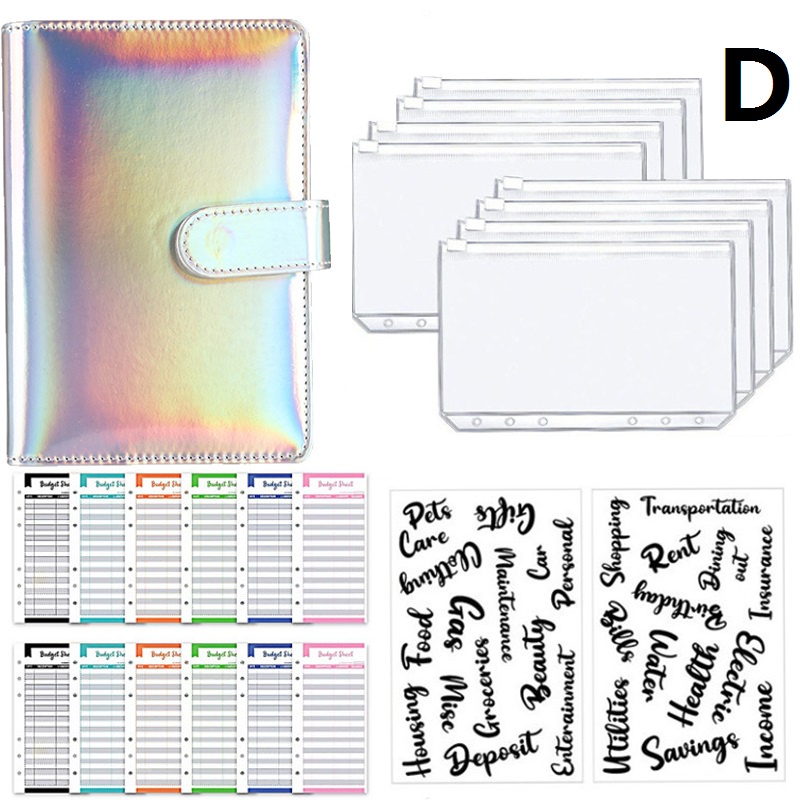 Phong Bì Đựng Tiền Giấy A6 Chất Liệu Da PU Trong Suốt Có Khóa Kéo