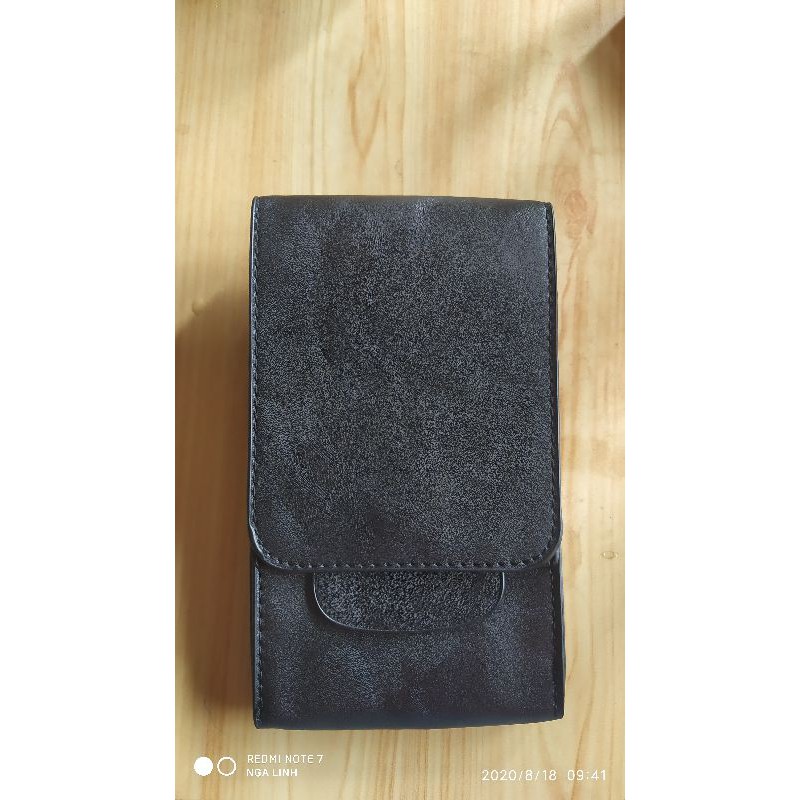 Bao da điện thoại cài thắt lưng 18x9x2,5cm