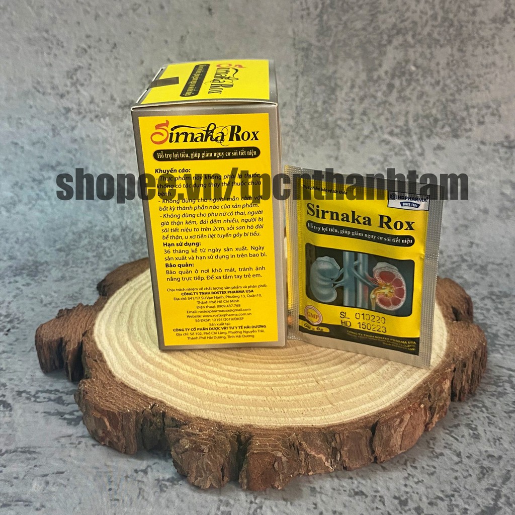 Viên uống SINAKA ROX hỗ trợ lợi tiểu, giảm nguy cơ sỏi tiết niệu – Hộp 10 gói x 6G