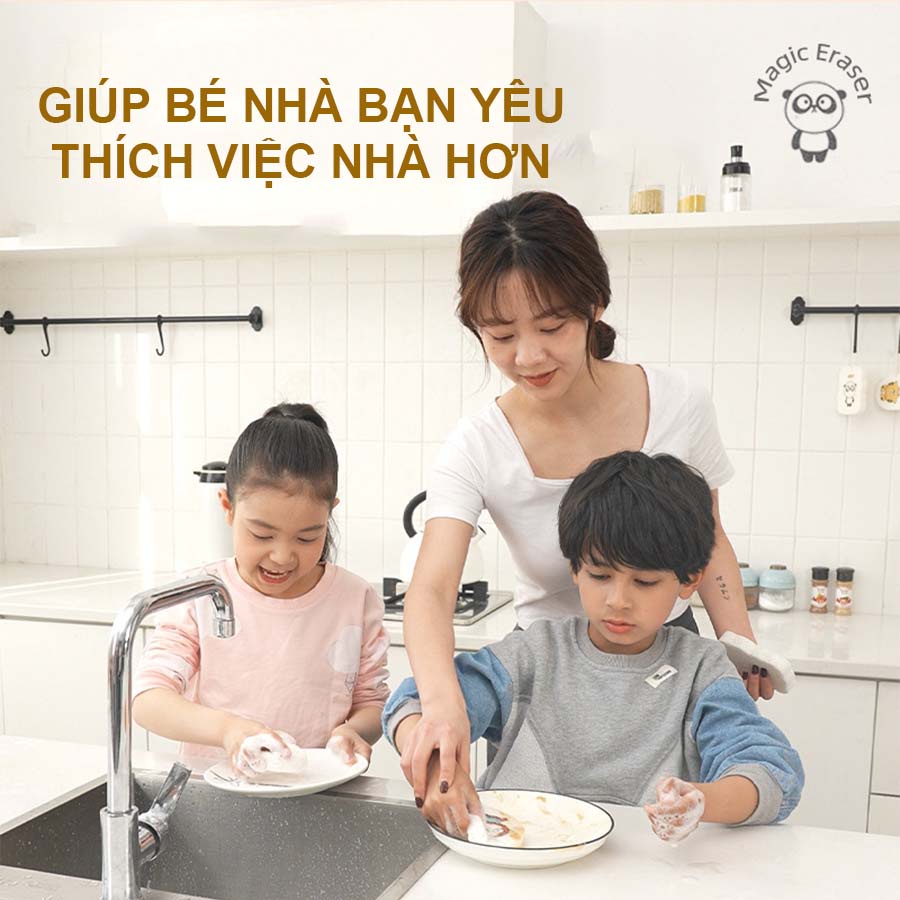 Mút Rửa Chén Dạng Nén Tái Sử Dụng Nhiều Lần Hình Động Vật Chống Vi Khuẩn E003