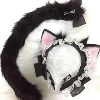 Set tai mèo + đuôi lolita