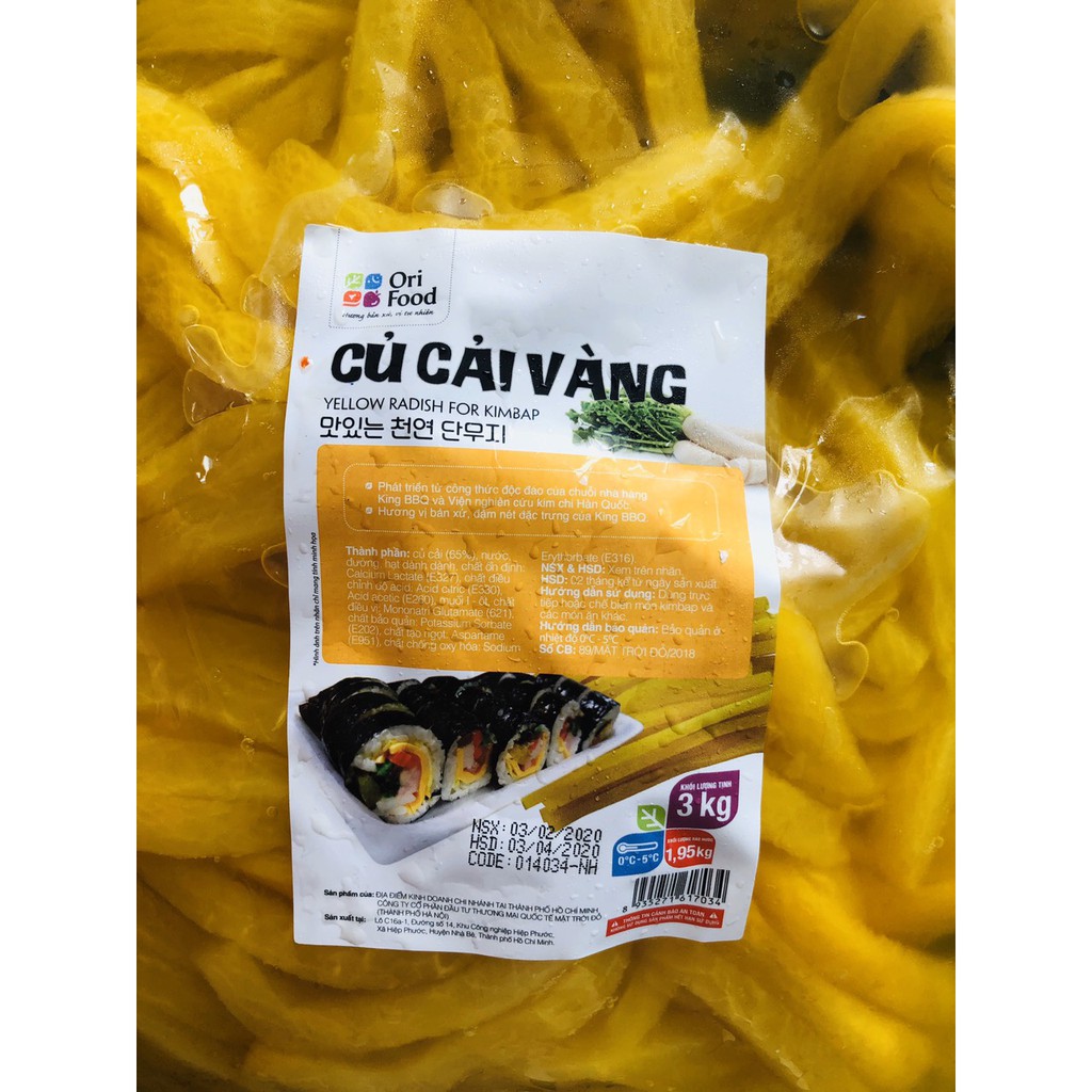 100g củ cải vàng Hàn Quốc cắt sợi