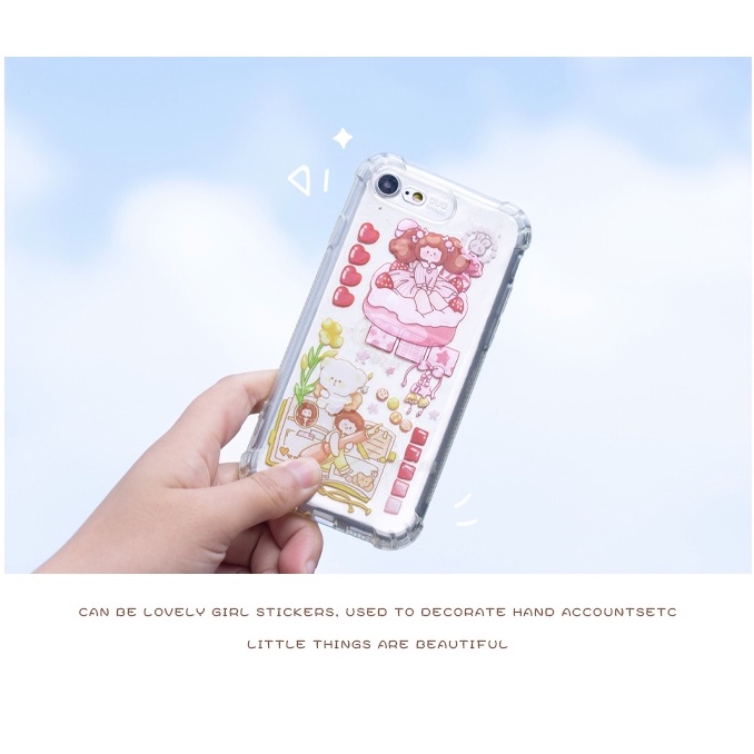 Sticker trong suốt không thấm nước - trang trí điện thoại , laptop, tablet mũ bh , sổ tay , vật dụng ...