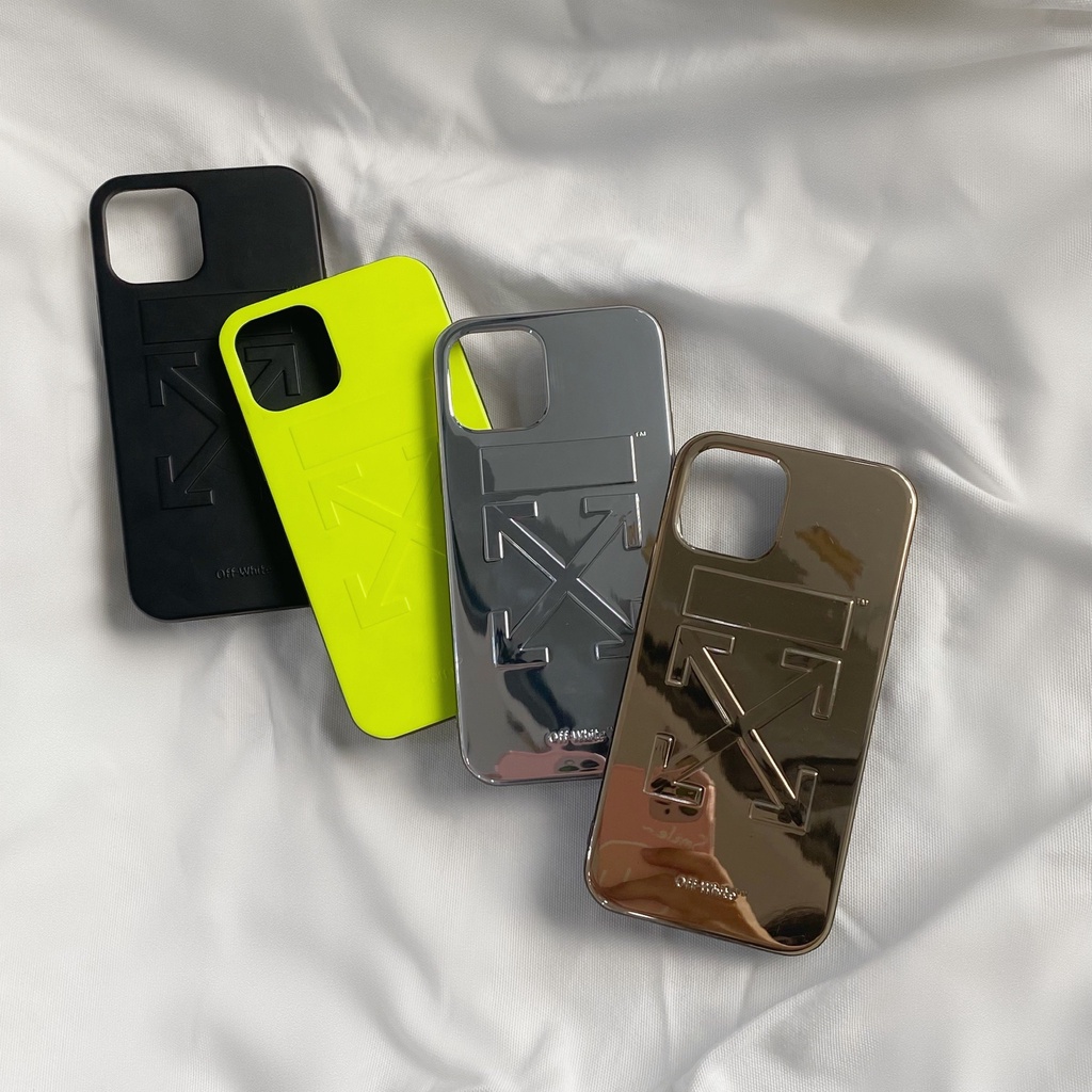 C1613 1615 Ốp lưng silicon bóng in 3D OFF WHITE gold