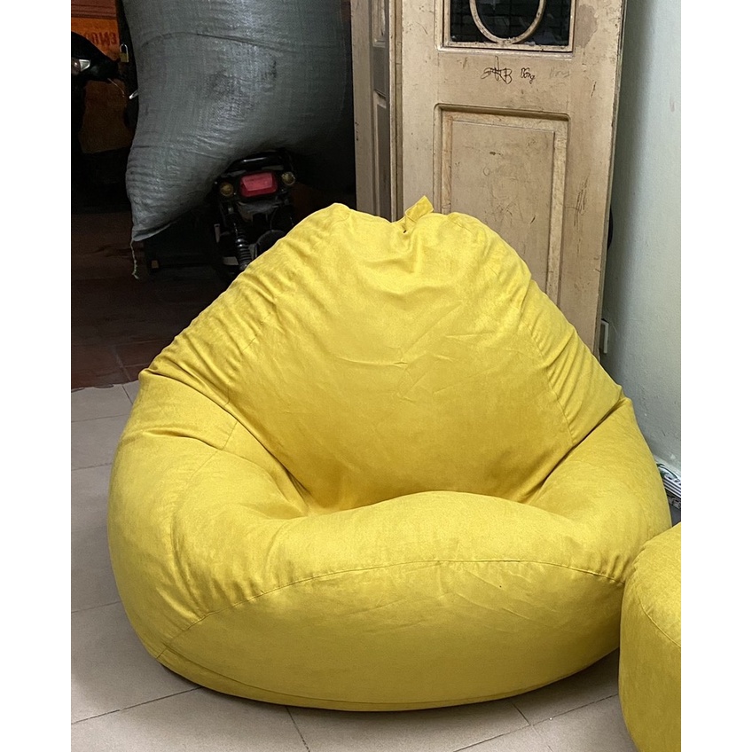 Vỏ lót ghế lười hạt xốp/ da lộn đơn/ 5 size