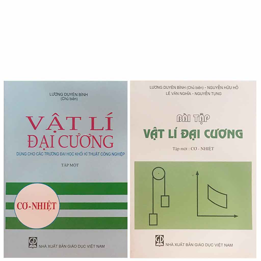 Sách - Combo Vật Lí Đại Cương Tập 1 + Bài Tập Vật Lí Đại Cương Tập 1: (Cơ - Nhiệt)