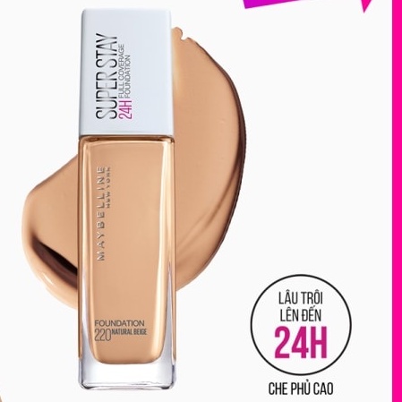 Kem nền Maybelline Super Stay 24H Full Coverage Foundation Giá lẻ chỉ 220k