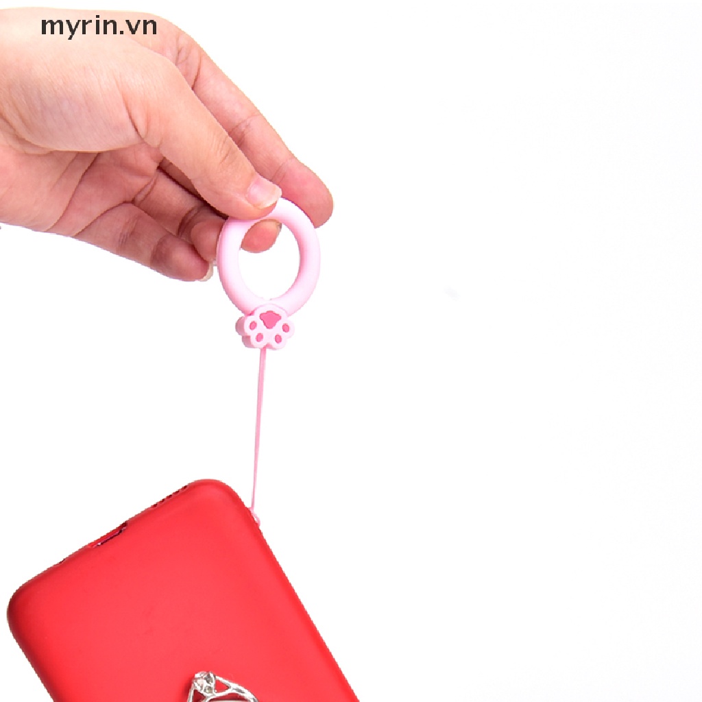 Dây Đeo Điện Thoại Bằng Silicon Họa Tiết Hoạt Hình 3D Chống Thất Lạc Tiện Dụng