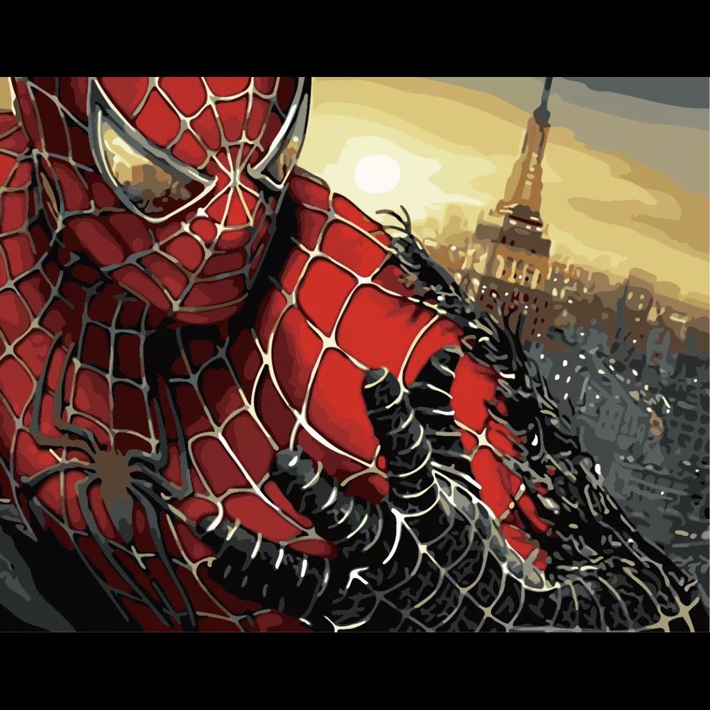 (Giá Xưởng) Tranh Canvas treo tường phòng khách, tranh Siêu anh hùng Marvel, tranh Spider Man 01-08 (không khung)
