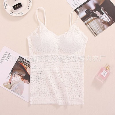 Bra dây kép dáng dài, ren hoa lá, đệm bàn tay nâng | BigBuy360 - bigbuy360.vn