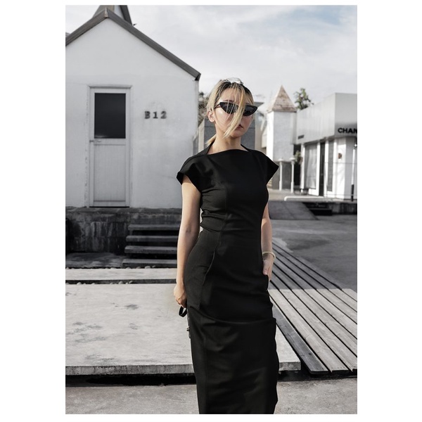 Váy đầm nữ thiết kế dáng ôm xẻ tà Gemmi Fashion, DK8289