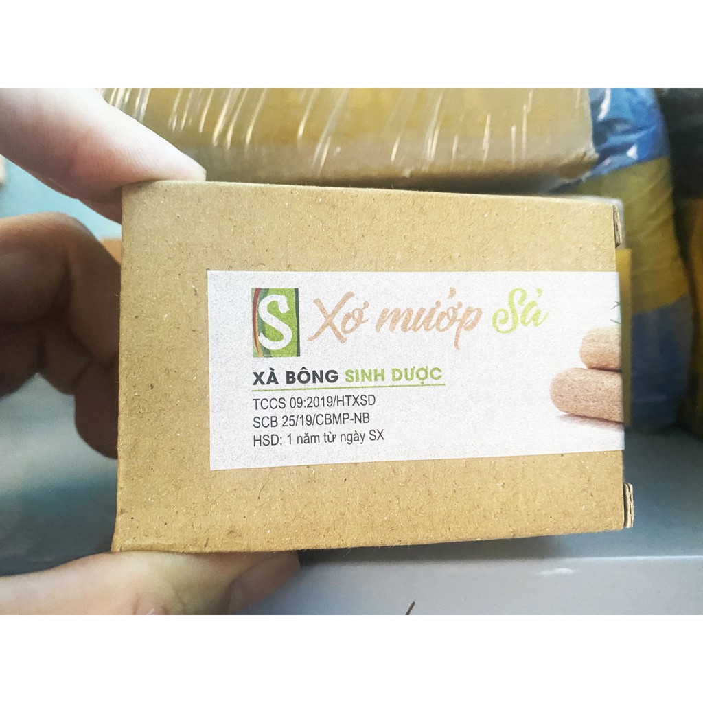 Sinh Dược-Xà bông Organic hữu cơ thảo mộc tự nhiên xà bông xơ mướp sả chanh thiên nhiên sạch khuẩn 120g