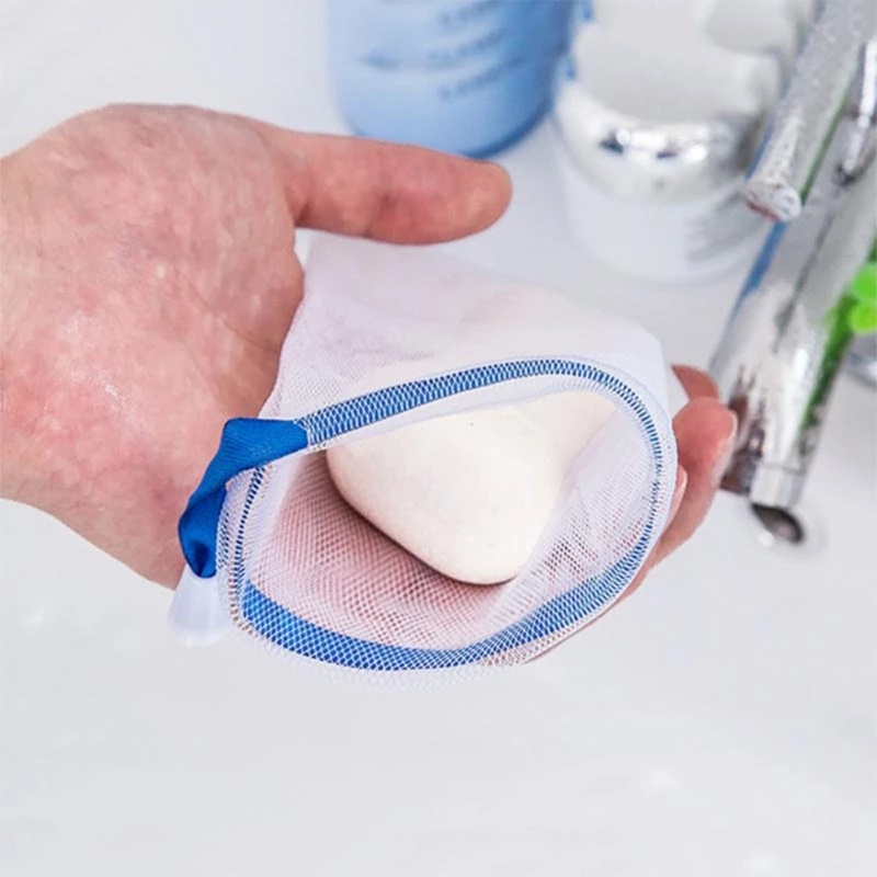 Bộ 2 Túi Lưới Đựng Xà Phòng Có Dây Rút