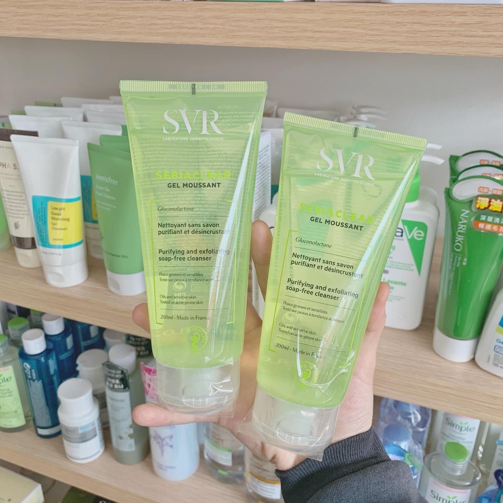 Sữa Rửa Mặt SVR dạng Gel Cho Da Dầu Mụn Sebiaclear Gel Moussant 200ml