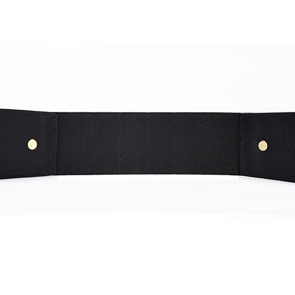 Thắt Lưng Nữ Giả Da Bản Rộng Màu Trơn Phong Cách Vintage