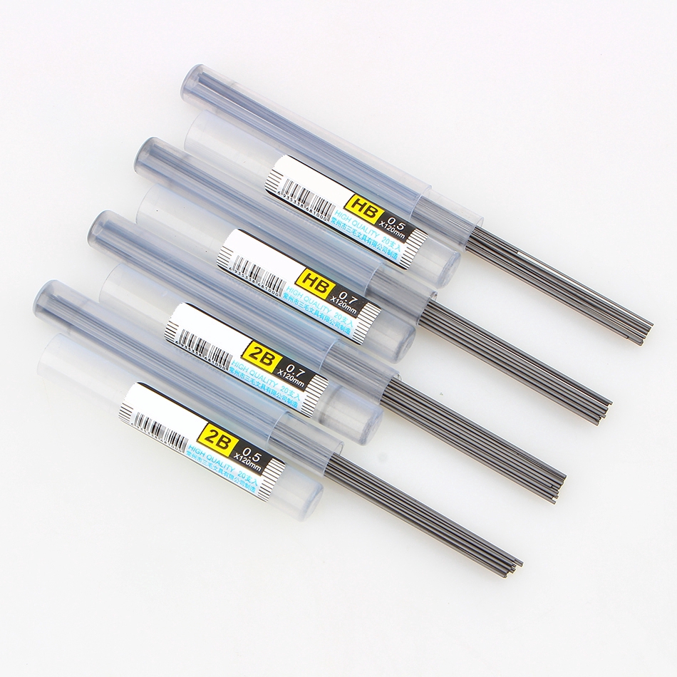 Ngòi bút chì bấm tự động 2B cỡ 0.5-0.7mm