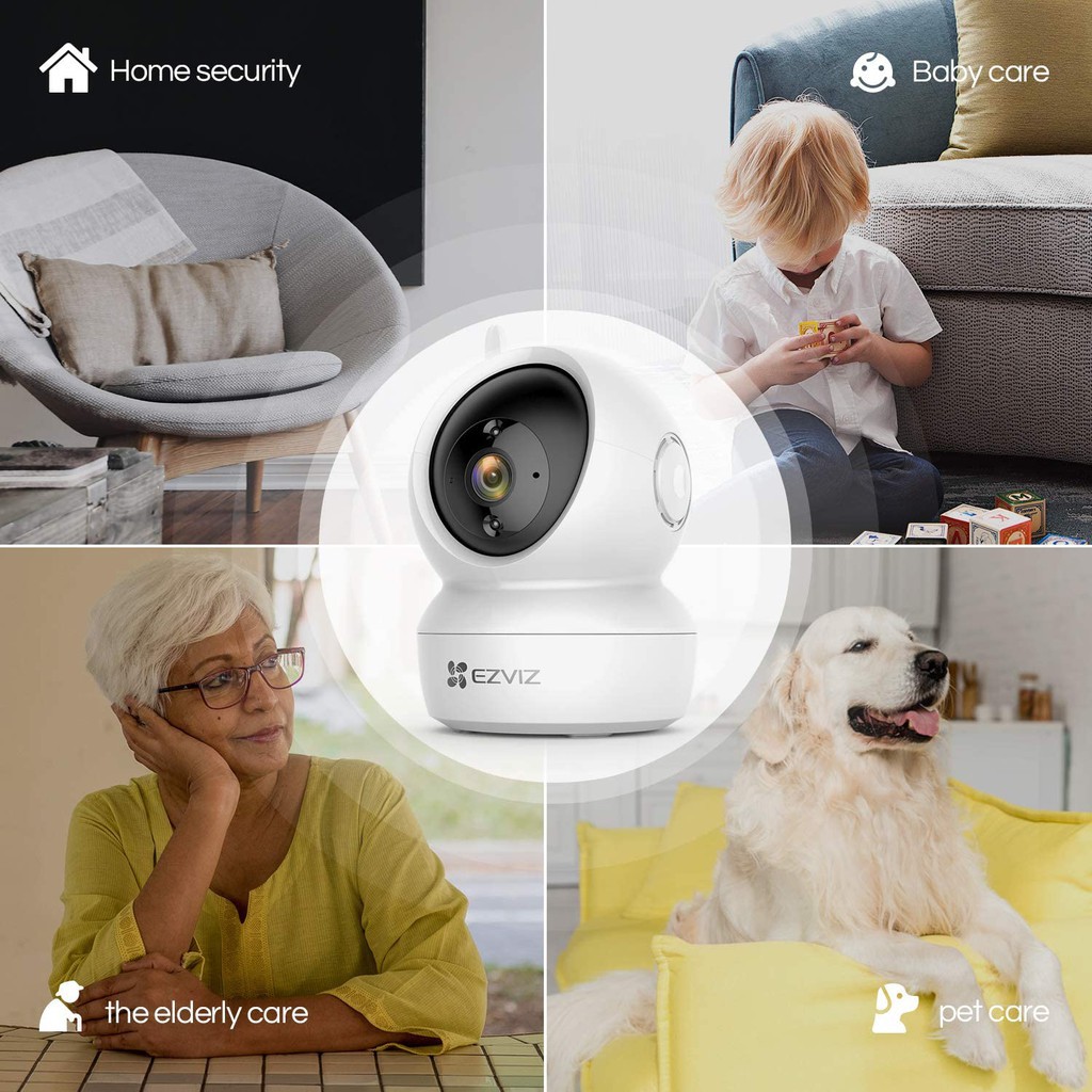 Camera Wifi Ezviz C6N (CS-CV246) 1080P 2Mp - Camera Không Dây, Xoay 360, Đàm Thoại 2 Chiều