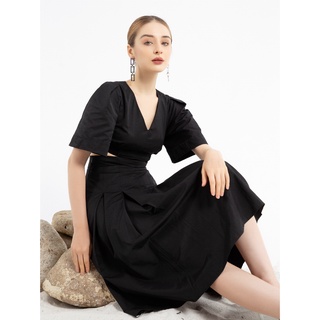 Đầm xếp ly eo cut - out chạy chun D.CHIC MS: 2812916