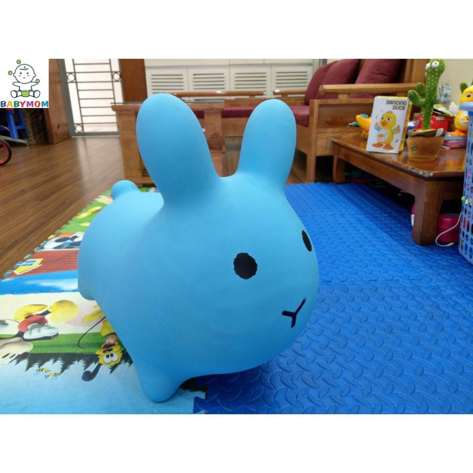 Đồ chơi thú nhún Thỏ Xanh  không mùi cao su bé thỏa sức nhún nhảy bé thích mê, tăng cường vận động