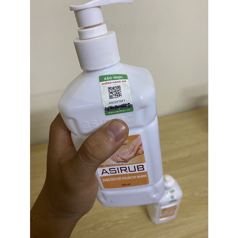 1 thùng (20 chai) nước rửa tay sát khuẩn chính hãng Asirub 500ml ( Hàng công ty đầy đủ phiếu xuất kho , hóa đơn )