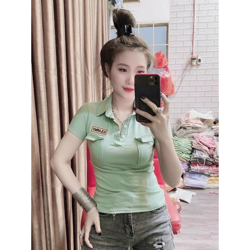 [CÓ SẴN ] Áo cổ bẻ hình thật , Áo cổ trụ chất vải birip | BigBuy360 - bigbuy360.vn