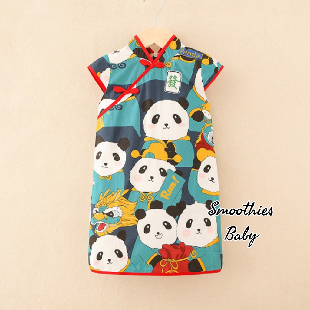 ÁO SƯỜN XÁM CÁCH TÂN BÉ GÁI SIÊU XINH - Đầm kiểu trung hoa 15-23 kg