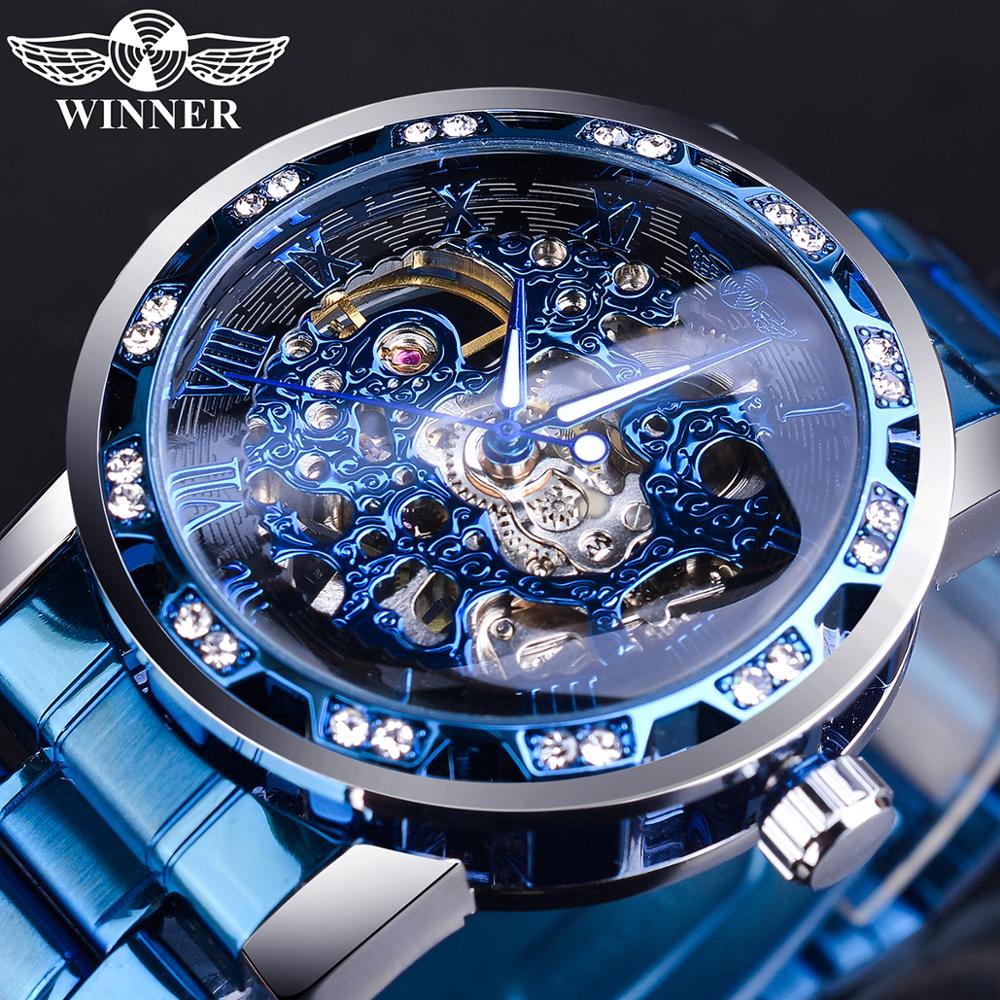 Đồng Hồ Cơ Lộ Máy Bằng Thép Không Gỉ Sang Trọng Cho Nam Winner