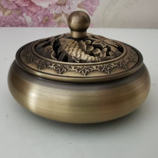 Lư xông trầm bằng đồng đúc nguyên khối