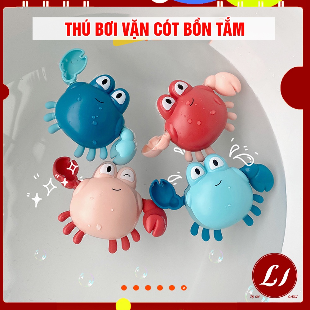 Đồ chơi Cua biển biết bơi thả bồn tắm cho bé chạy cót và bơi dưới nước vui nhộn, dễ thương