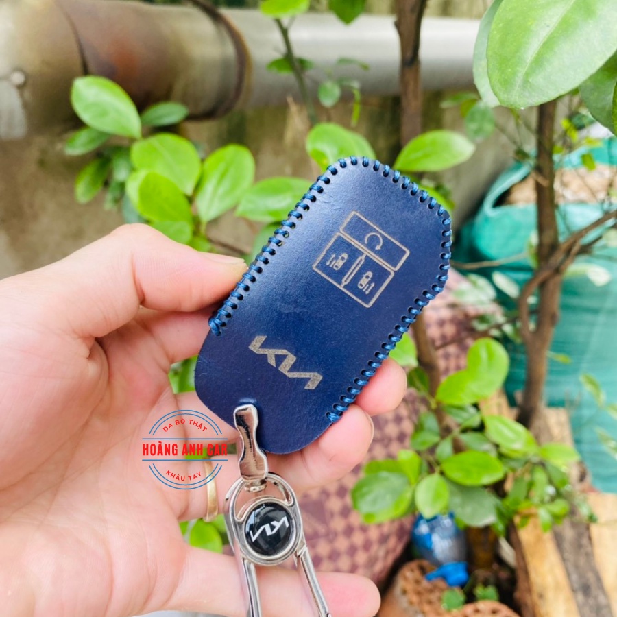 Bao Da Chìa Khoá KIA Carnival 2021, 2022, Canival handmade da thật khâu tay