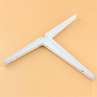CIN 1Pair Heavy Duty Iron Metal Wall Shelf Brackets White for Book Contertop Support