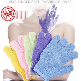 Găng tay chà lưng hai mặt dùng khi tắm phong cách Hàn Quốc