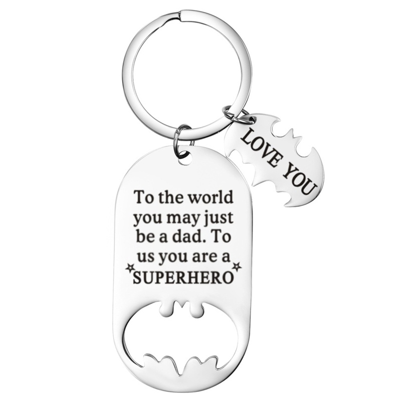 Móc Khóa Mặt Khắc Chữ NERV Fathers Day Cho Bố Step Dad To Be Husband from Daughter Son ,Love You for