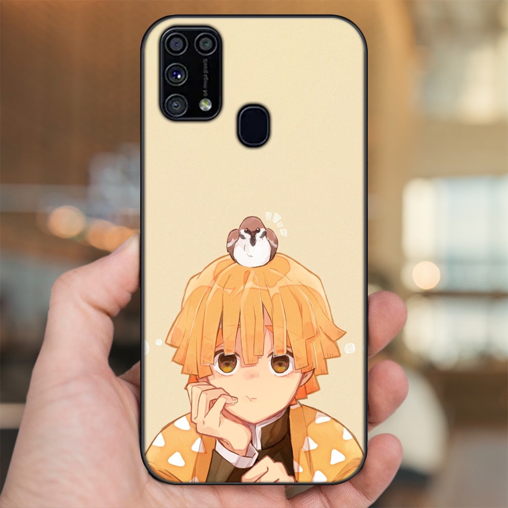 Ốp lưng Samsung M31 viền đen in hình Zenitsu Kimetsu no Yaiba