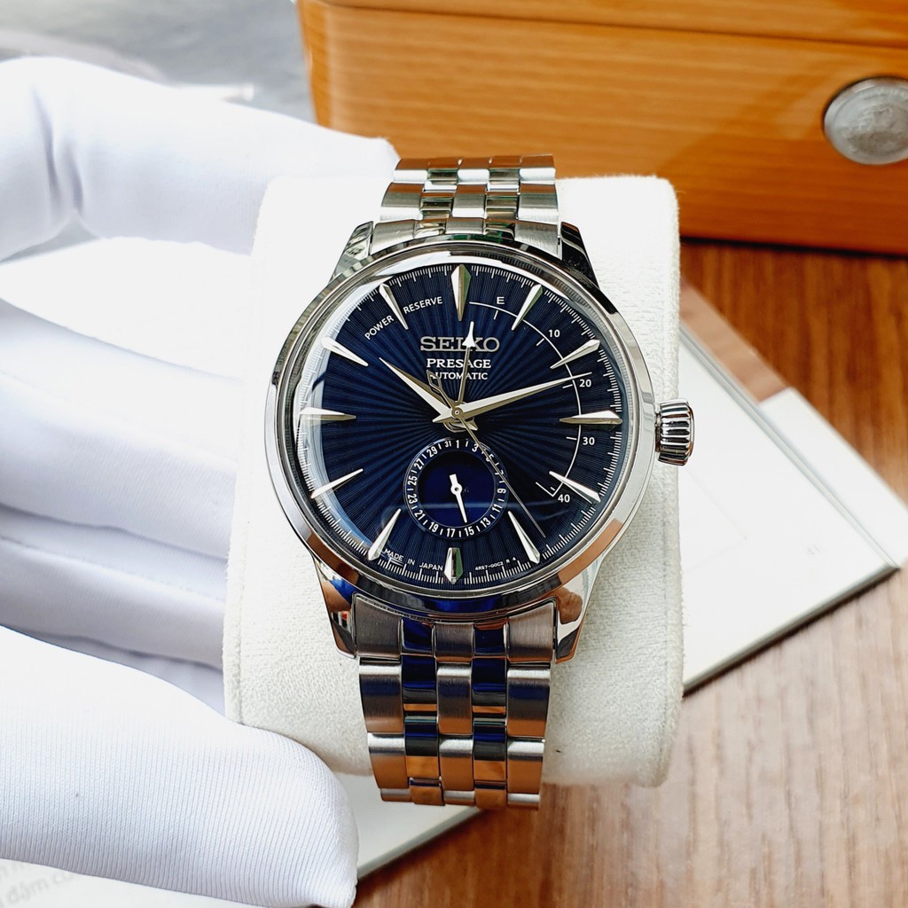 Đồng hồ nam chính hãng Seiko Presage Cocktail Blue Moon Automatic SSA347J1 - Máy cơ tự động - Kính cứng