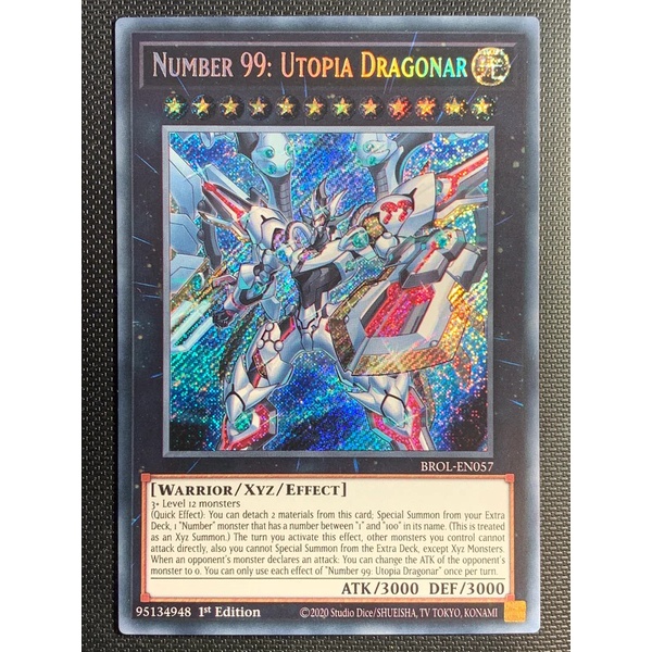 Bài Yugioh - Number 99 Utopia Dragonar (Secret Rare)