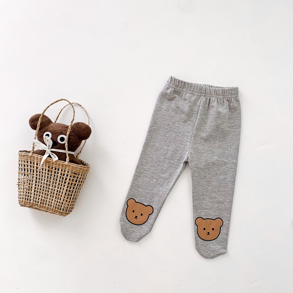 Quần Legging In Họa Tiết Hoạt Hình Gấu Cho Bé