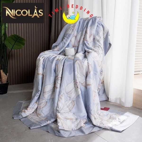 Chăn hè tencel Nicolas nhập khẩu cao cấp, mát mẻ kích thước 2x2,3m - mền hè tencel – Timibedding