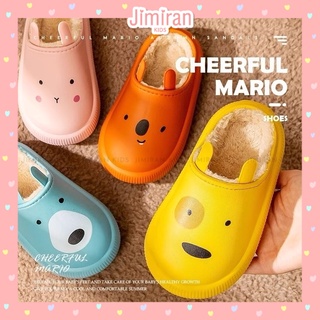 Dép lông cho bé đi trong nhà Mario bé trai bé gái 3 tuổi - 7 tuổi siêu nhẹ chống trơn trượt dễ vệ sinh chính hãng DB14