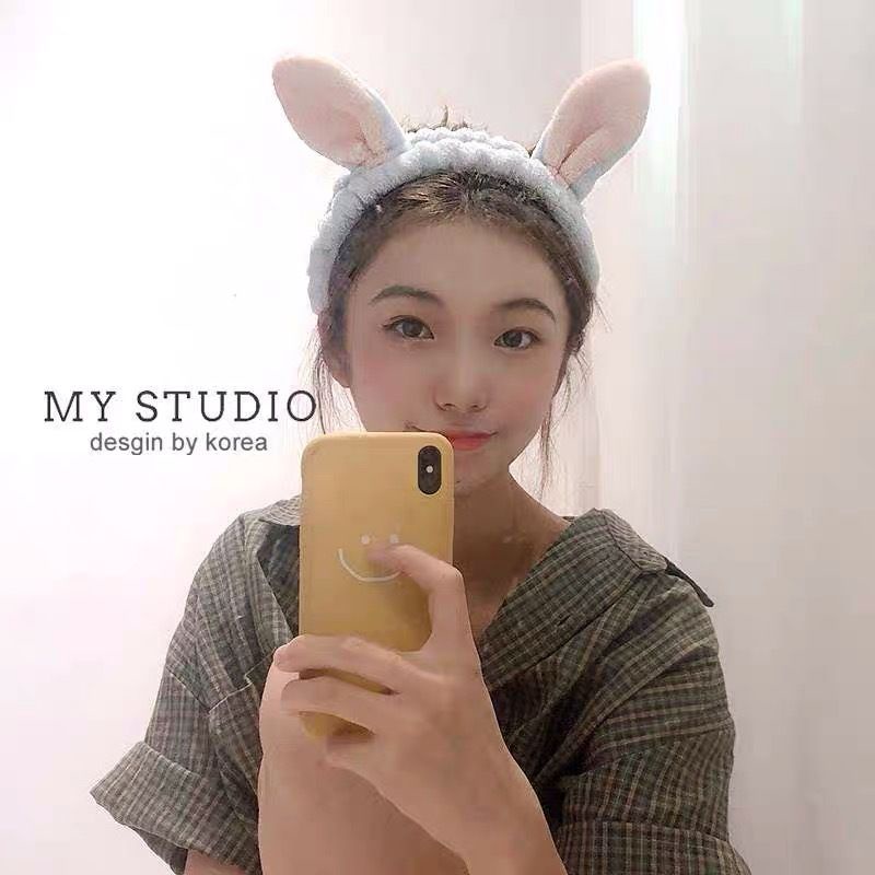 Băng Đô Rửa Mặt Tai Thỏ [LOẠI ĐẸP SIÊU RẺ] Bờm tóc tai mèo băng đô trang điểm phong cách Hàn Quốc cute