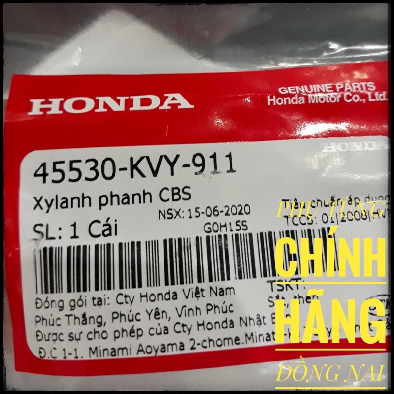 CUPPEN/XY LANH PHANH CHÍNH ZIN LOẠI NGẮN/LOẠI DÀI CHÍNH HÃNG HONDA