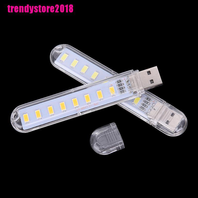 Đèn LED USB 5V 8 Bóng Di Động Cho Máy Tính