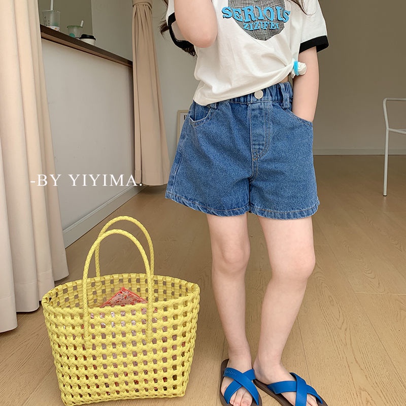[Babycat Hàng Có Sẵn Quần Short Denim Thời Trang Mùa Hè Hàn Quốc Nhật Bản/Hàn Quốc Cho Trẻ Em 2022