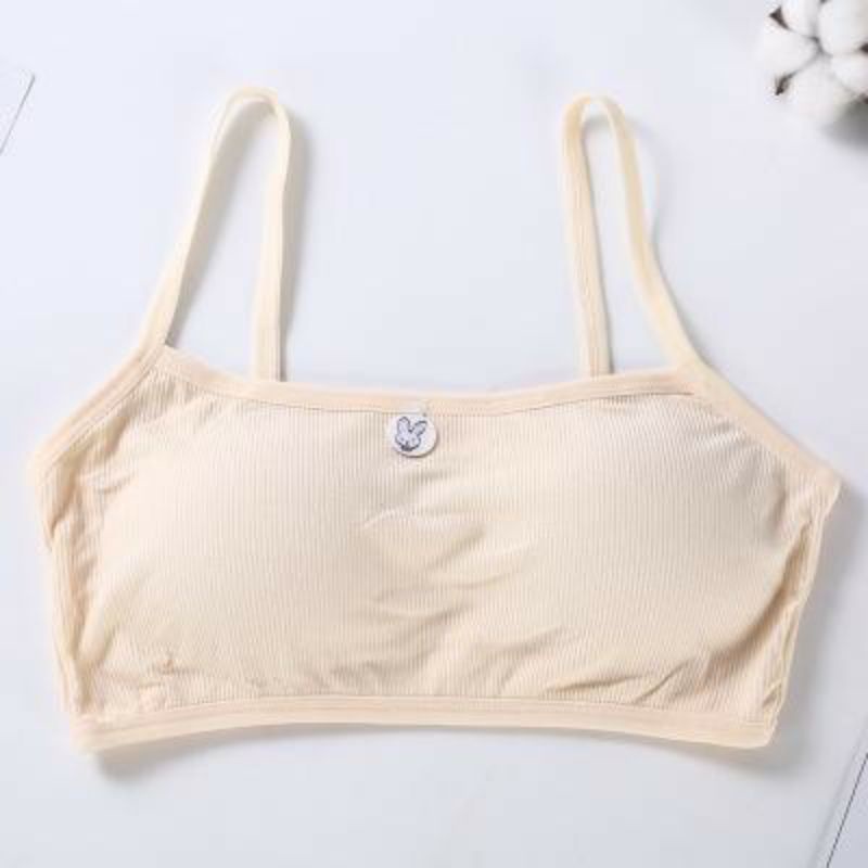 Áo bra học sinh, áo lá tem thỏ cotton tăm mềm đẹp 6095