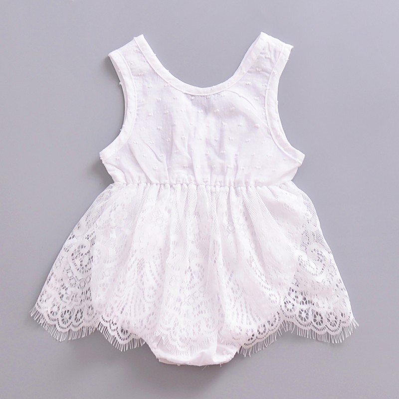Jumpsuit ren dạng đầm đáng yêu cho bé gái