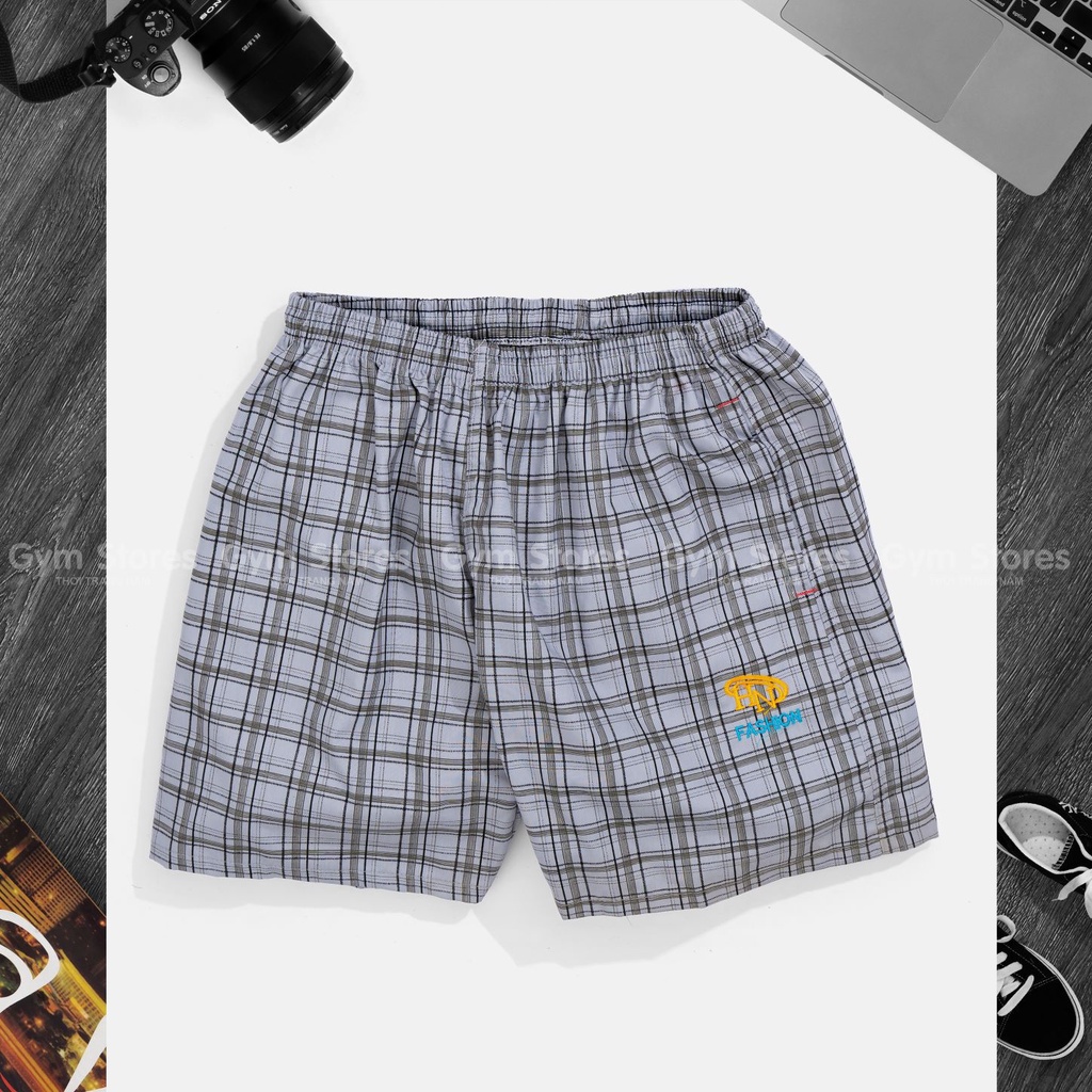 [FREESHIP HCM ]Quần Short Nam - Quần đùi Caro Vải Cotton CAO CẤP- Mặc Nhà Thoải Mái SIZE 45 ĐẾN 95KG