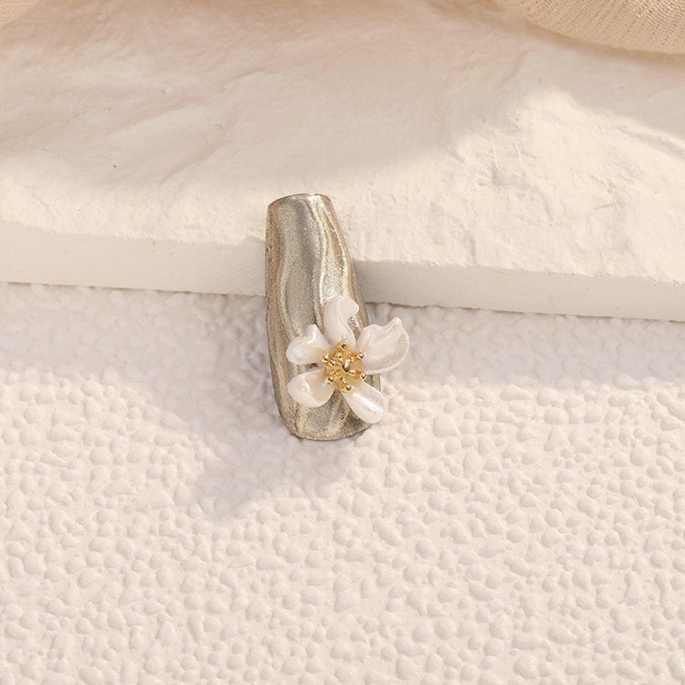 QQMALL Phụ Kiện Đá 3D Hình Hoa Trang Trí Móng Tay Nghệ Thuật