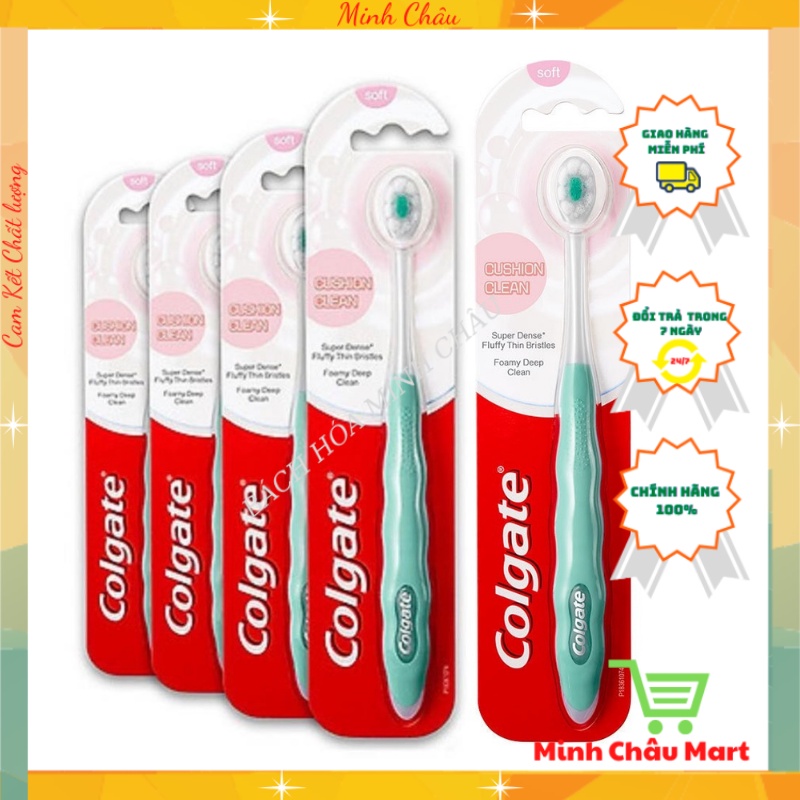 Bàn Chải Đánh Răng Colgate Cushion Clean Công Nghệ Tạo Bọt Kem Siêu Mịn