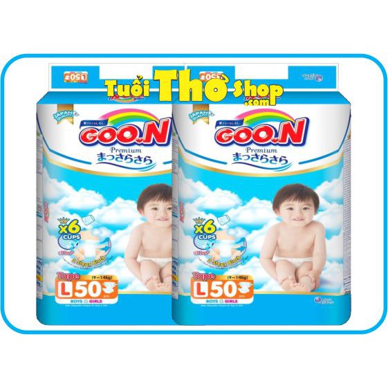 Bỉm Tã Goon PREMIUM Quần/ Dán L50/M60/S64/XL46/L46/M56/XL42/XXL36